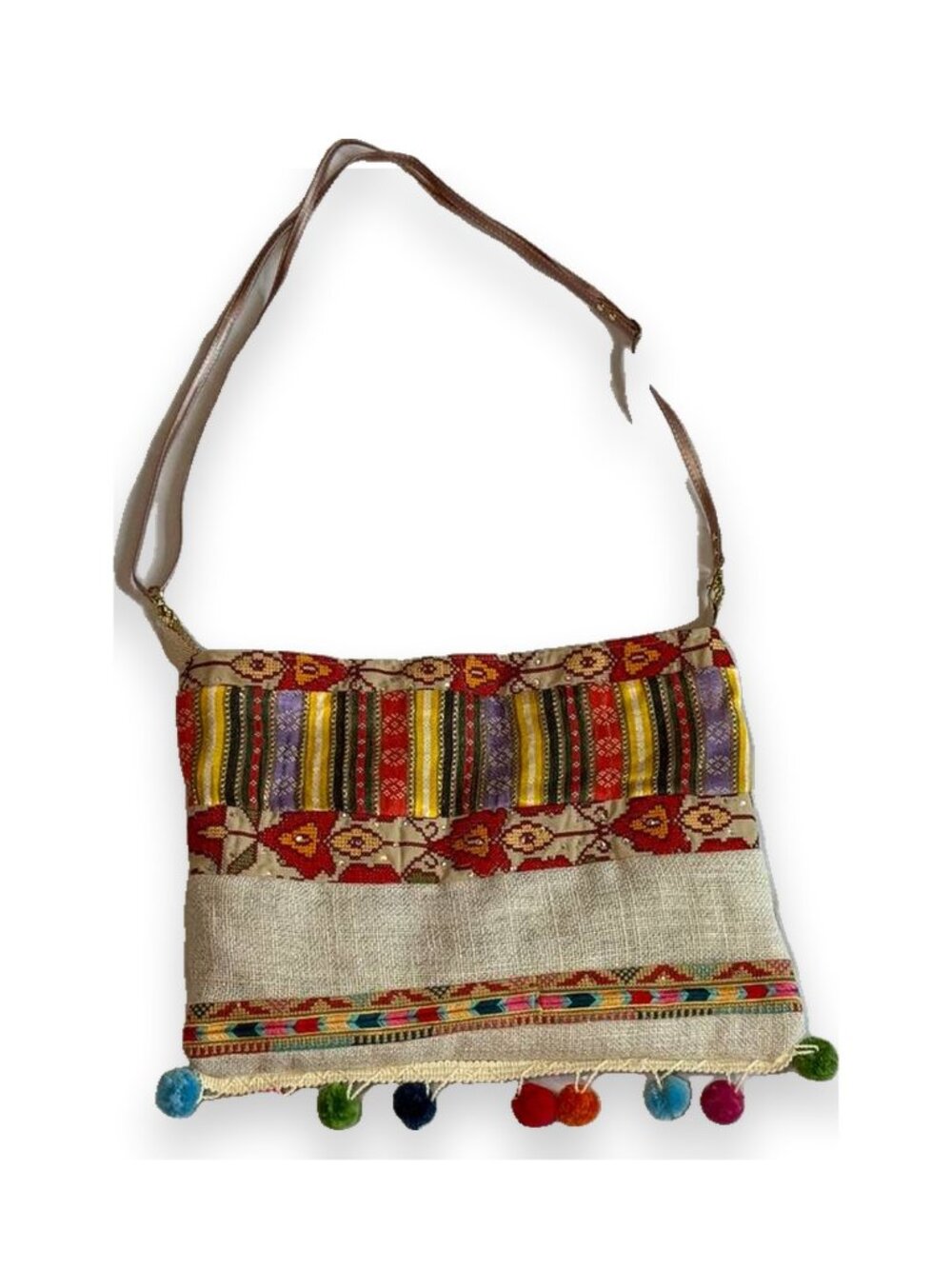 Palestinian Thobe Pompom Purse - Picture 1 of 2